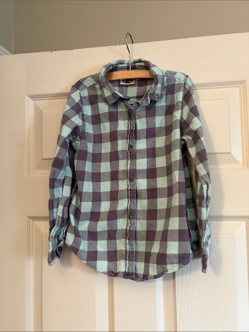 Bass Pro Shops Plaid Button-Down Shirt - Mint & Gray